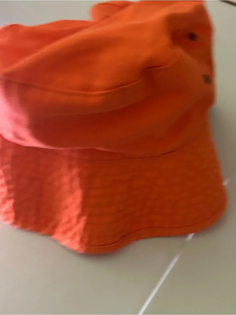 Bright Orange Bucket Hat Chin Strap Toddler Beach Lake Swim Water Sun Protection